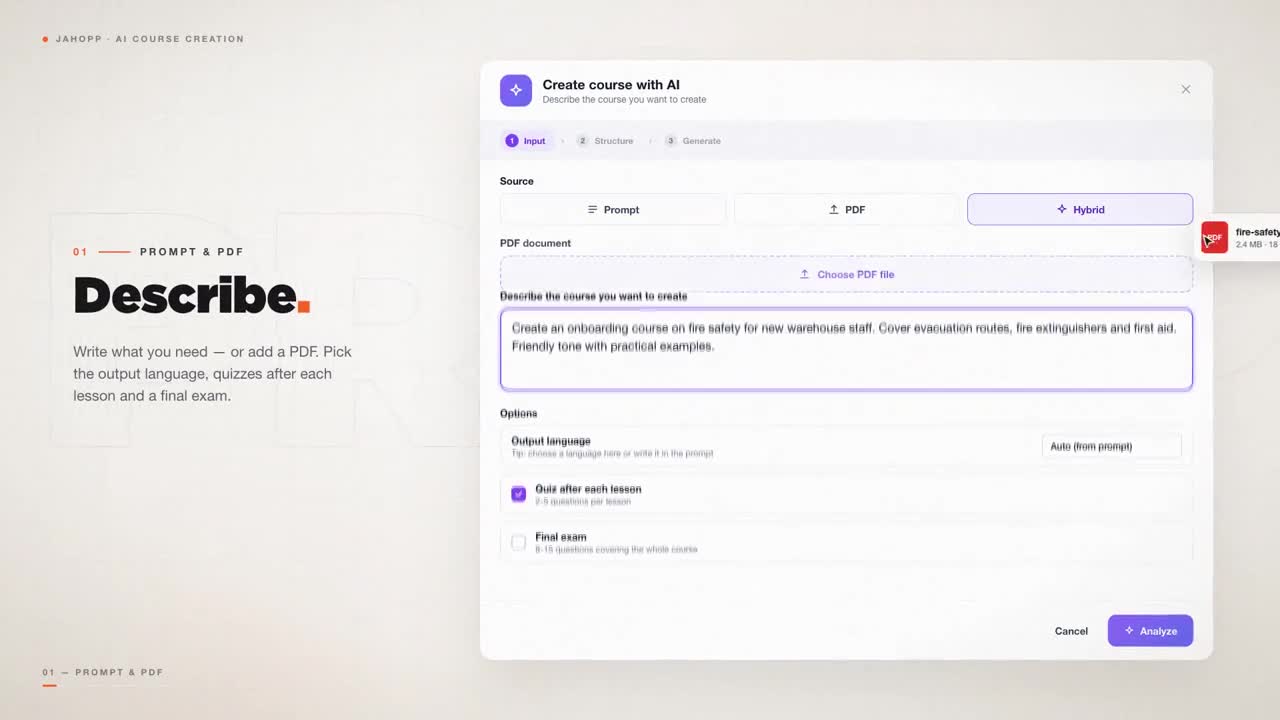 Animation av Jahopps AI-stödda kursproduktion